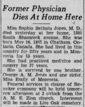 Former Physician Dies at Home Here